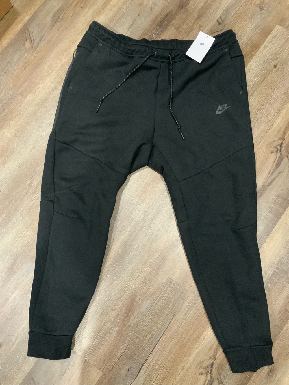 New Nike Tech Fleece Triple Black Jogger Pants HV0959-010 Men's Size 2XL